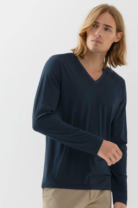 Mey Dry Cotton Colour V-hals T-shirt lange mouw